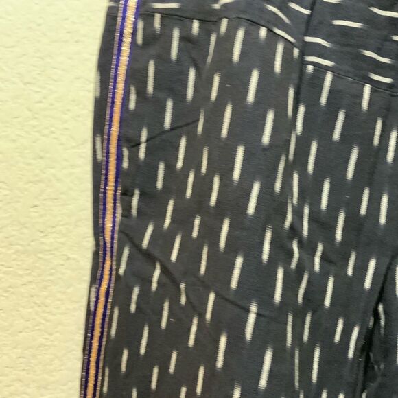 J. Crew Pull-on Ikat Pant with Metallic Tux Stripe size 2 P1 - Picture 3 of 6